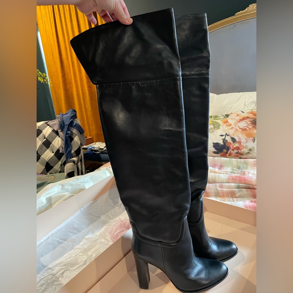 ALEXANDRE BIRMAN LAUREN 90 LEATHER OVER-THE-KNEE BOOT - Picture 5 of 11